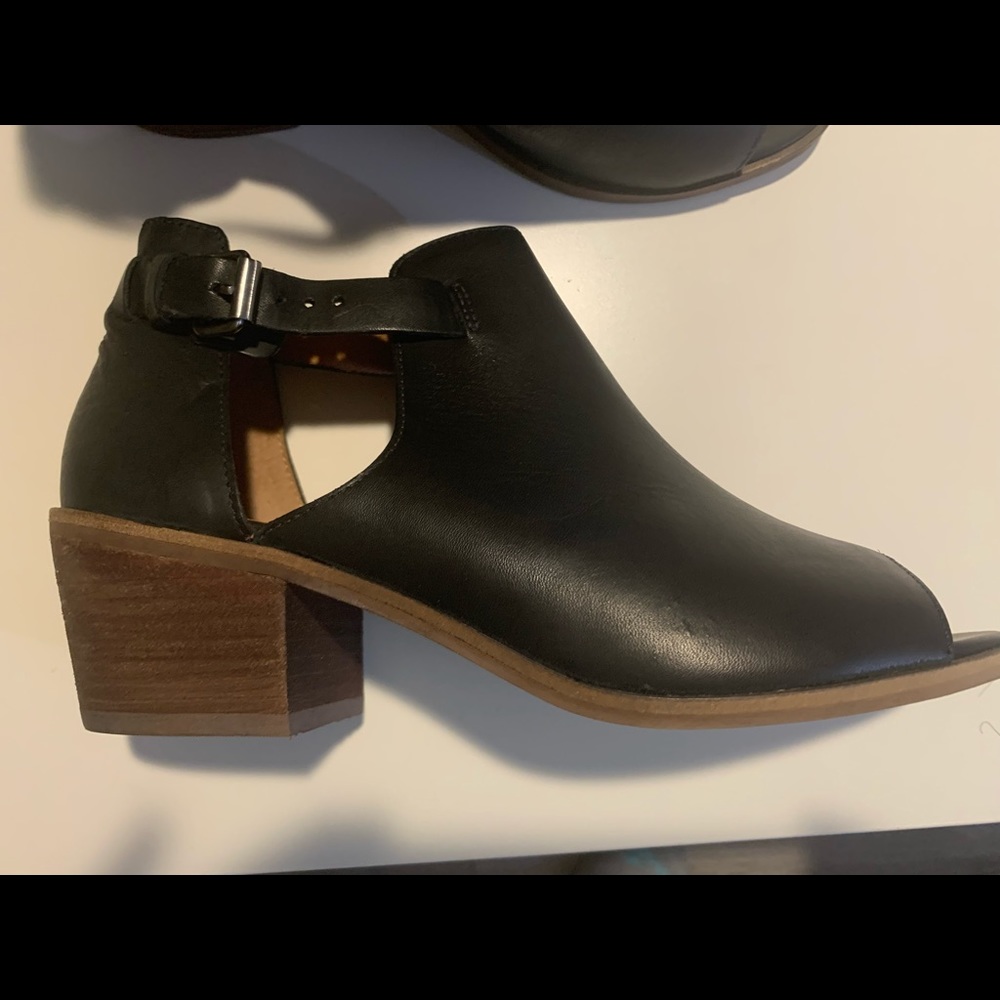 Madewell Pierce Black Open Toe CutOut Booties NWOT